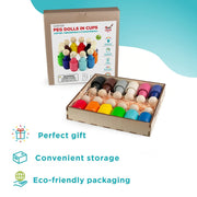 Peg Dolls & Cups Montessori Set