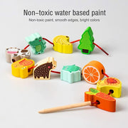 Wooden Lacing Beads for Kids