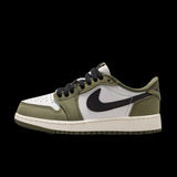 Air Jordan 1 Retro Low (GS)(Medium Olive/Black-Summit White-Sail)