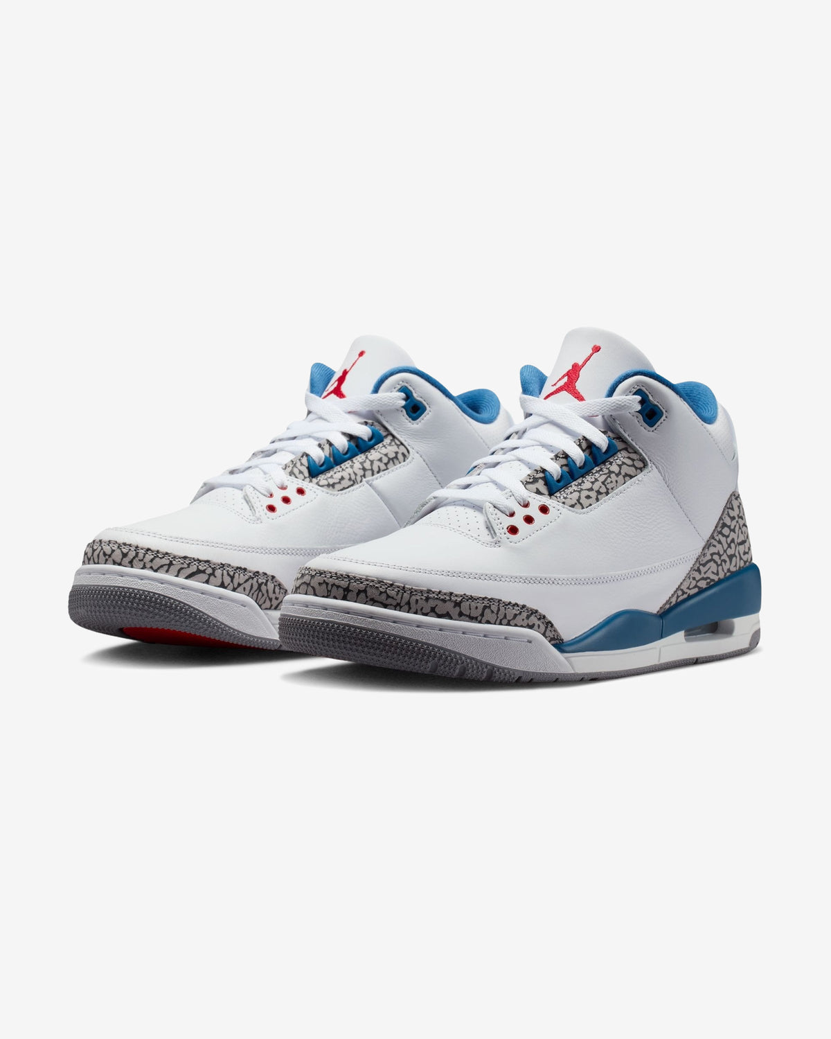 JORDAN AJ 3 RETRO - WHITE/ FIRE RED/ TRUE BLUE