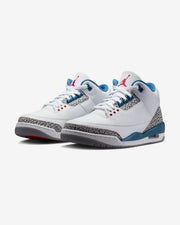 JORDAN AJ 3 RETRO - WHITE/ FIRE RED/ TRUE BLUE