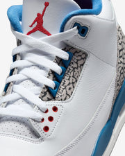 JORDAN AJ 3 RETRO - WHITE/ FIRE RED/ TRUE BLUE