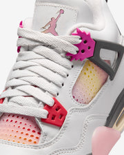 JORDAN GS AJ 4 RETRO - OFF WHITE/ FIRE PINK/ ANTHRACITE