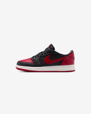 JORDAN GS AJ 1 RETRO LOW OG - BLACK/ VARSITY RED/ SUMMIT WHITE