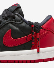 JORDAN TD AJ 1 RETRO LOW OG - BLACK/ VARSITY RED/ SUMMIT WHITE