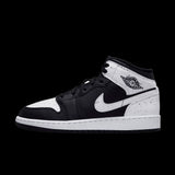 Air Jordan 1 Mid (GS)(Black/White-Black)