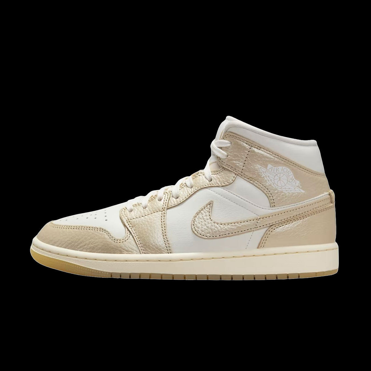 WMNS Air Jordan 1 Mid SE (Sail/Team Gold-Pale Ivory)