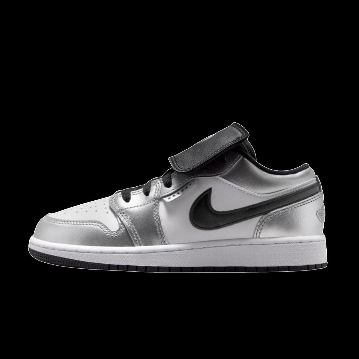 Air Jordan 1 Low SE (White/Black-White-Metallic Silver)