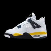 Air Jordan 4 Retro "Tour Yellow" (GS)(White/Tour Yellow-Dark Blue Grey-Black)